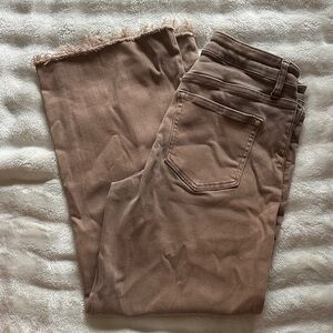Women's Tan Flare Jeans